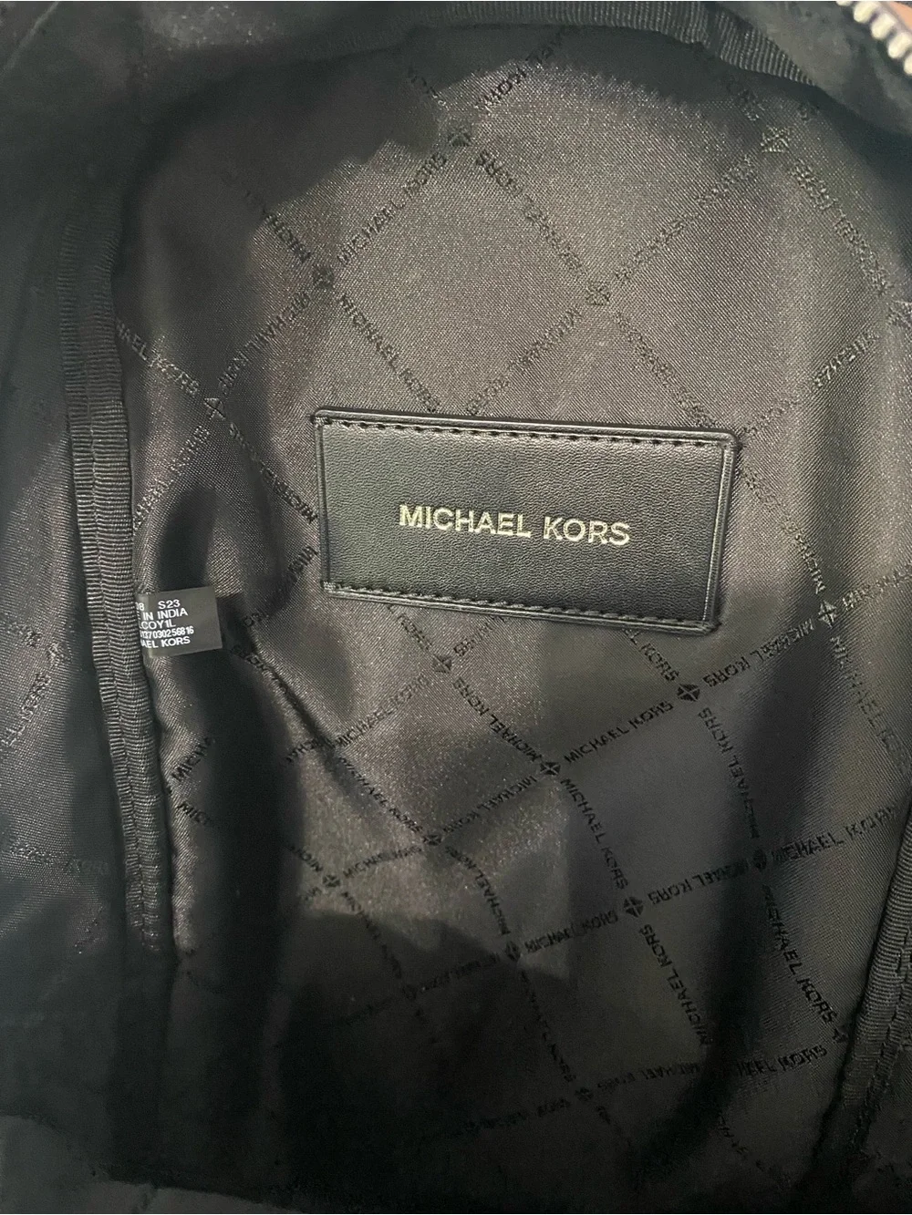 Michael Kors Camel Pebbled Leather Sling Backpack